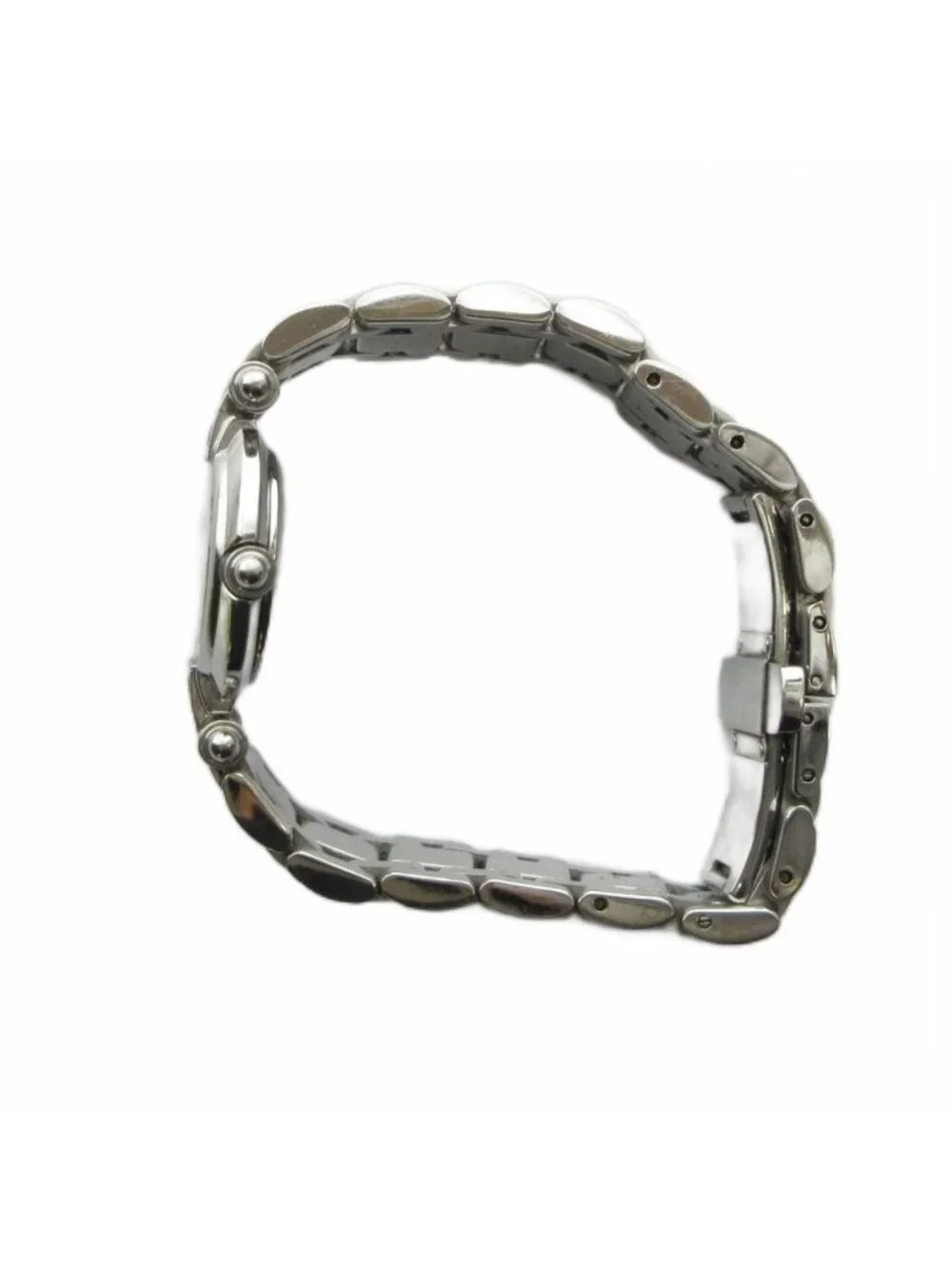 Fendi Watch Quartz Black Dial Logo Silver